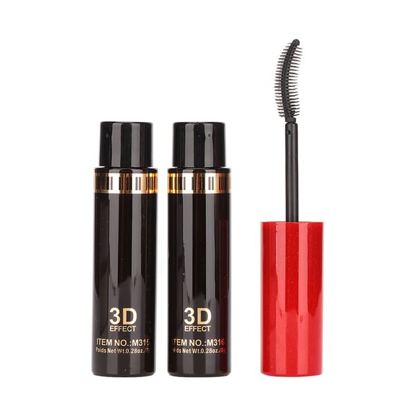 2 Piece Mascara Waterproof Fine Creamy Texture Long Lasting Black Lash