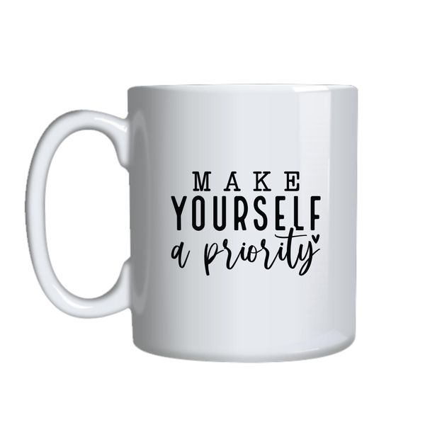 Priority Coffee Mugs Trendy Motivational Graphic Cup Design Present 045