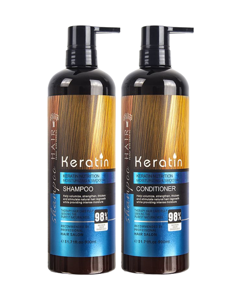 Keratin Moisturizing Shampoo &amp; Conditioner Set - 900ml