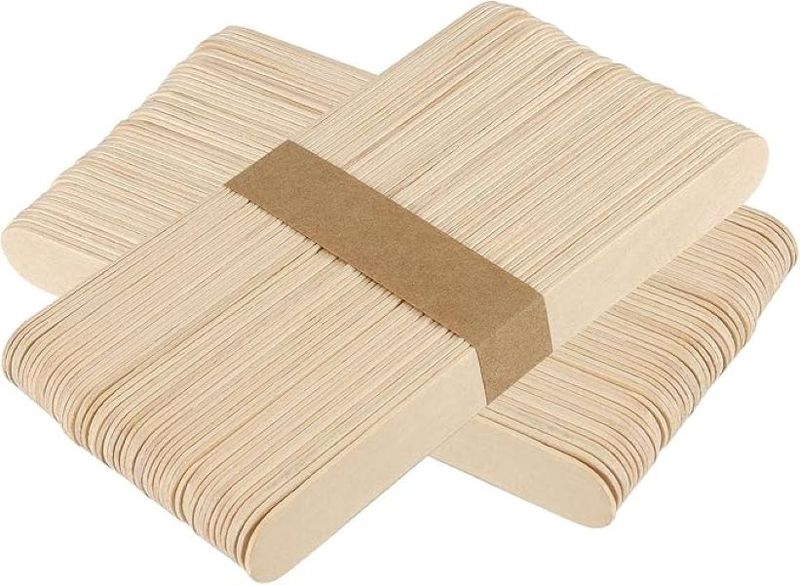 Natural Wood Craft Sticks, Wooden Ice Cream Sticks and Coffee (110x15mm)