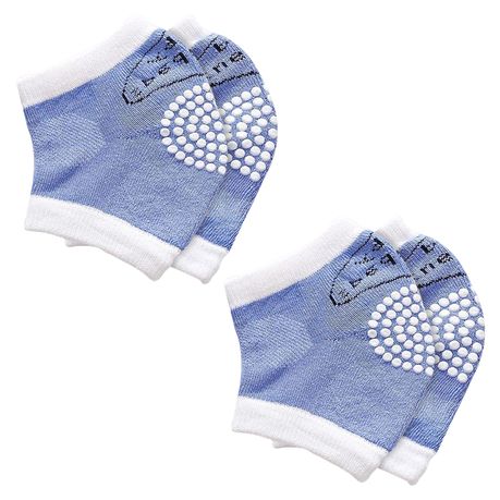 2 Pairs of Baby Knee Pads for Crawling Anti-Slip & Soft Cotton Protection Image