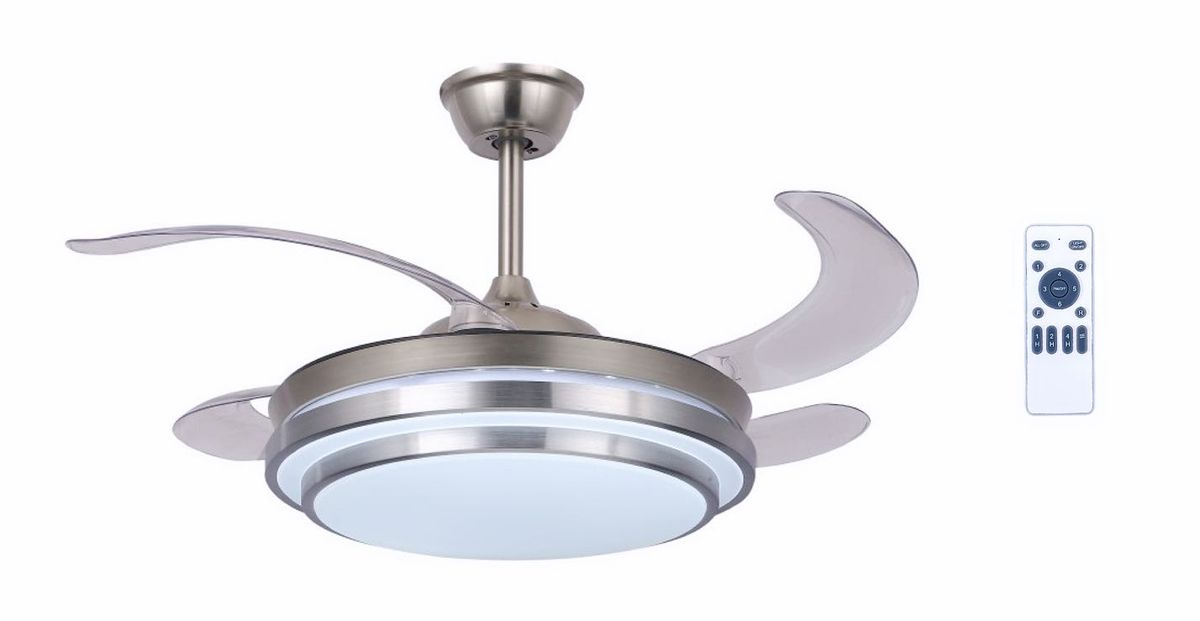 Hello Today Remote Control Retractable Ceiling Fan with Lights