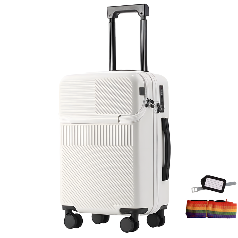 Front-Opening Cabin Luggage - Business Carry-On with Cup Holder - 20"