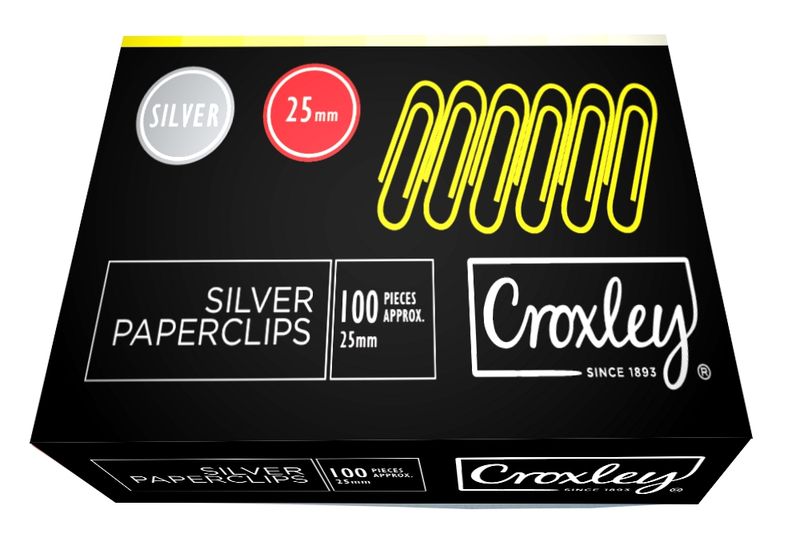 Croxley 25 mm Silver Paper Clips