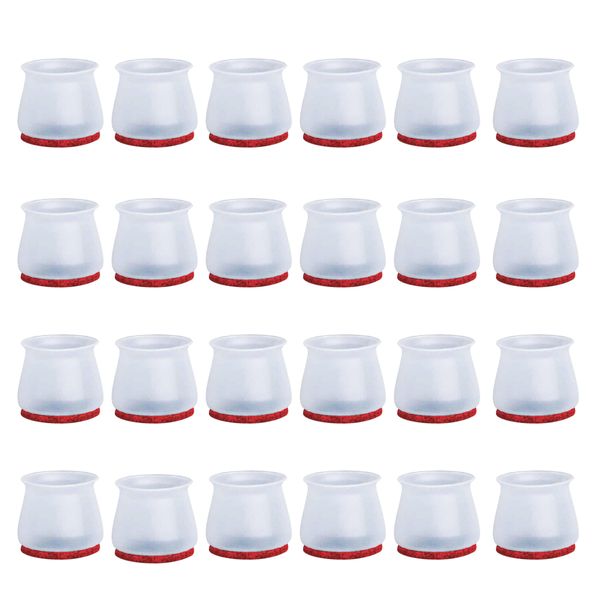 24 Piece Of Stretchable Universal-Fit Furniture Legs Slider &amp; Floor Protectors