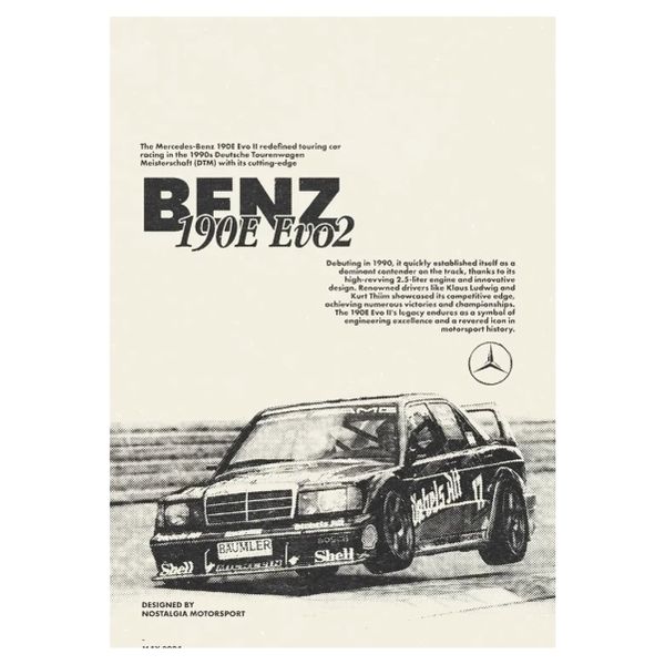 Benz 190E Evo2 - A1 Poster