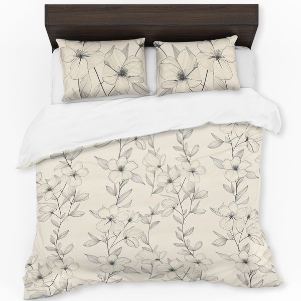 Botanical Line Art Duvet Cover Set by Wikus Schalkwyk