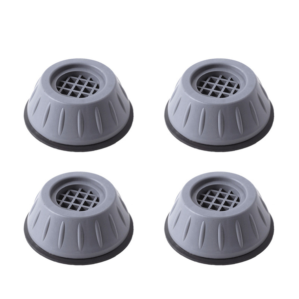 4 Piece Multifunction Round Base Non-slip Anti-Vibration Foot Pads - Grey
