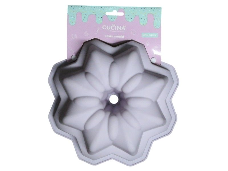 La Cucina Food Grade Silicone Star Shaped Bundt Cake Mold-3300ml