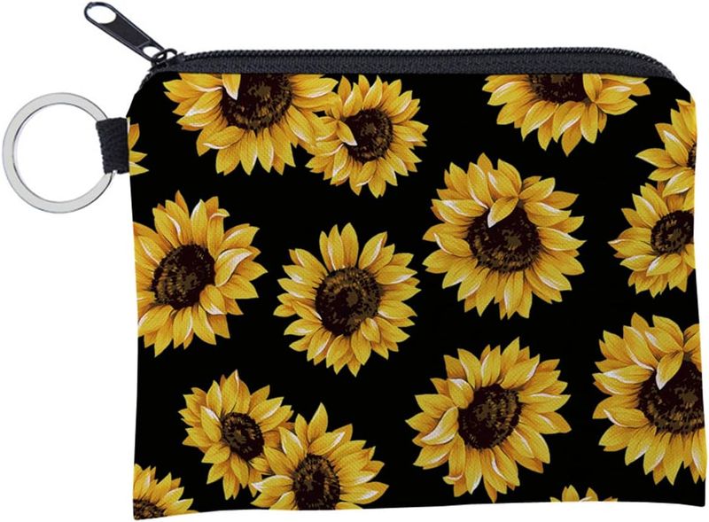 Clutch Sunflower Printed Coin Purse Storage Bag