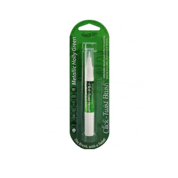 Click-Twist Metallic Edible Cake Icing Food Colour Pen Paint Brush