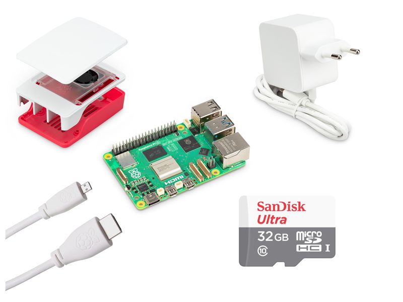 Raspberry Pi5 4GB Red/White Official Kit