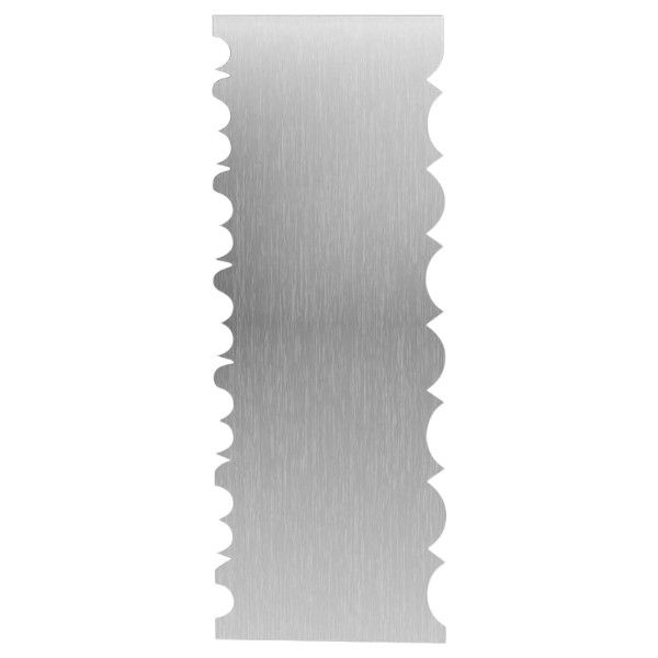 Stainless Steel Icing Scrapper With Unique Serrated Edges - Silver