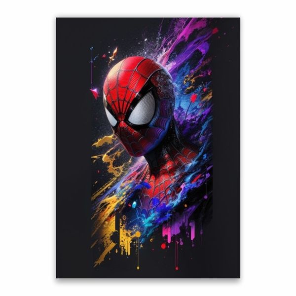 Spiderman Colourful Painting Poster - A1