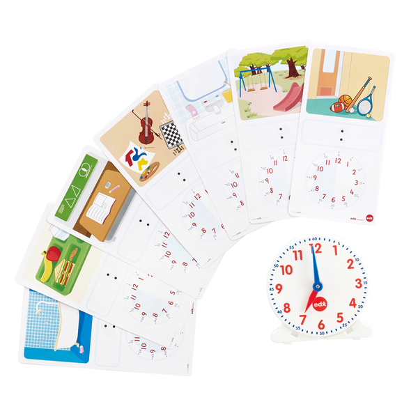 EDX Education - Clock Time Kit with Activity Cards - 36pcs
