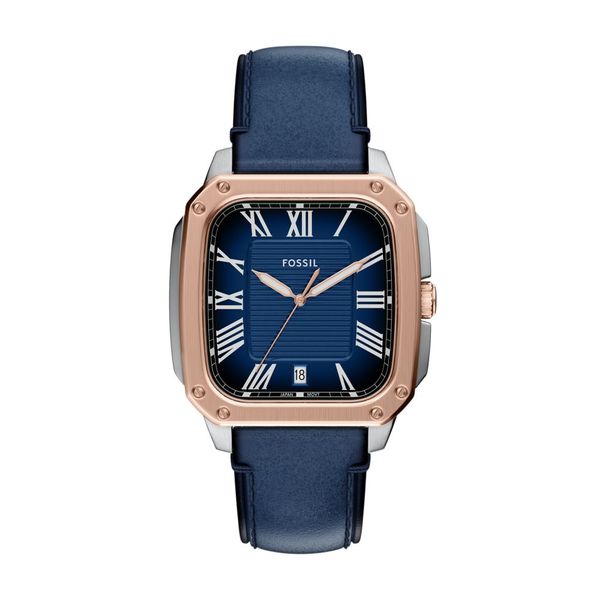 Fossil - Crosby 3-Hand Leather Watch - FS6149 - Blue