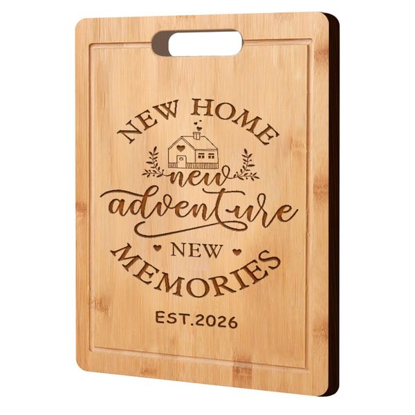 Engraved Bamboo Cutting Chopping Board Housewarming Gifts for New House