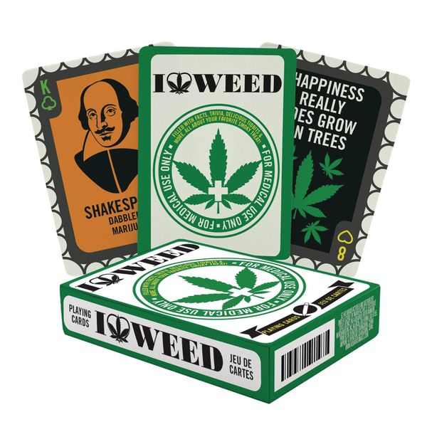 Playing Cards Themed I Heart Weed