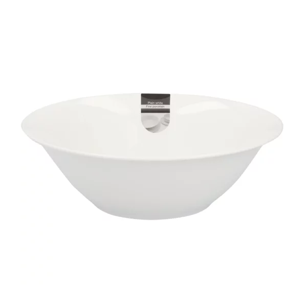 Kitro White Classic Plain Porcelain Dessert Bowl 4 Piece
