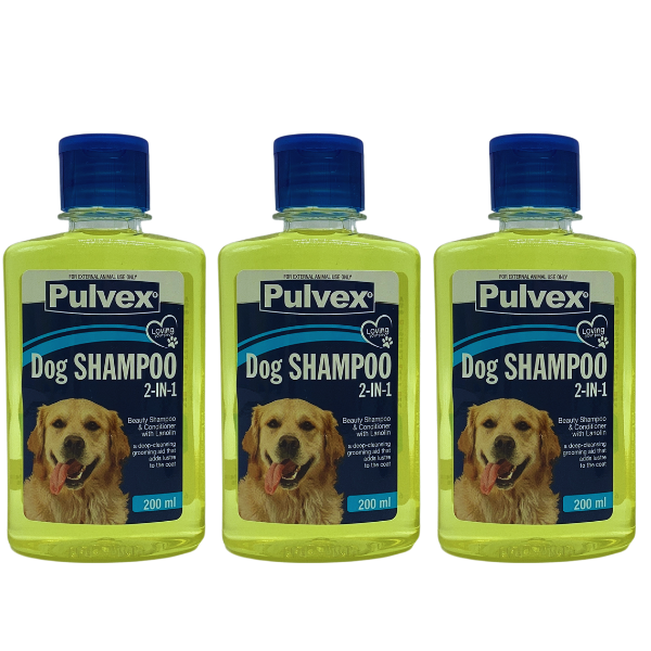 Pulvex Dog Shampoo 2-IN-1 with Conditioner &amp; Lanolin 200ml - 3 Pack