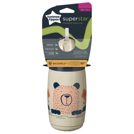 Tommee Tippee Superstar Insulated Straw Cup Grey 266ml