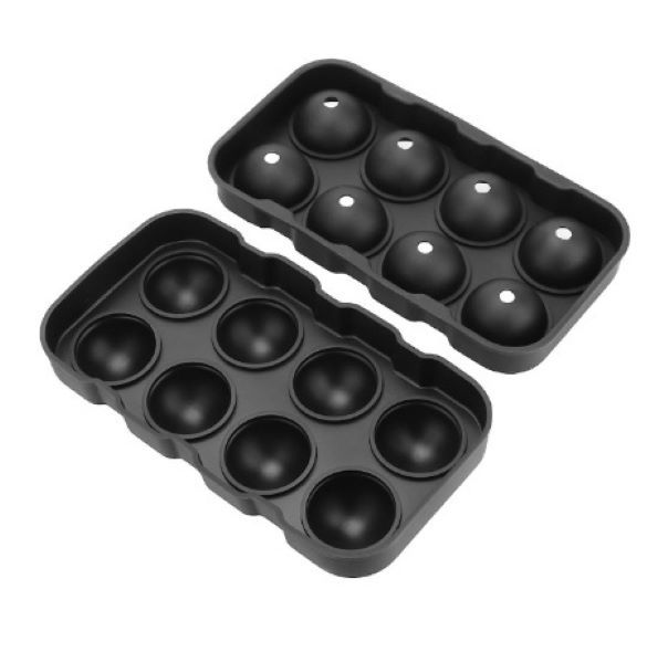 8 Ball Boulders Silicone Ice Tray - Black