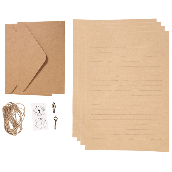 12 Pcs Vintage Kraft Paper Writing Paper European Style Paper for Letter Wr