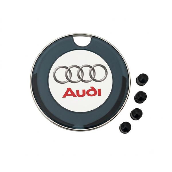 Audi License Disc Holder And 4 Valve Caps image