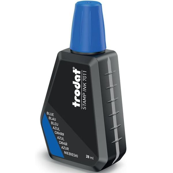 Trodat 7011 Blue Endorsing Ink - Water-Based (28ml)