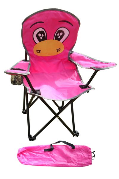 Kids Pink Cartoon Camping Chair