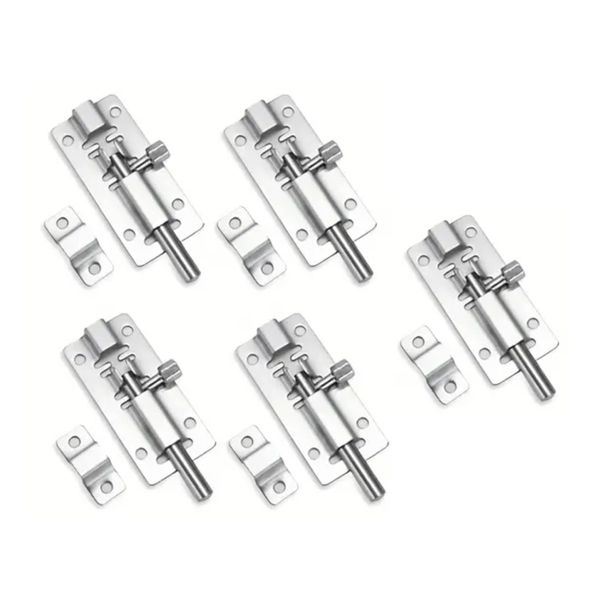 DIY Tool Security Stainless Steel Door Bolt Sliding Latch Lock (3.5cm)