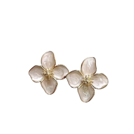 Elegant Resin Flower Earrings for Women & Teenagers Image