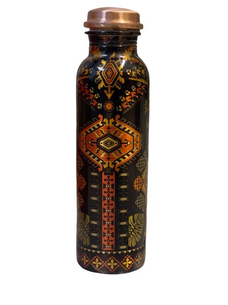 Pure Copper Egypt Eye print 100% Water Bottle 1 Litter