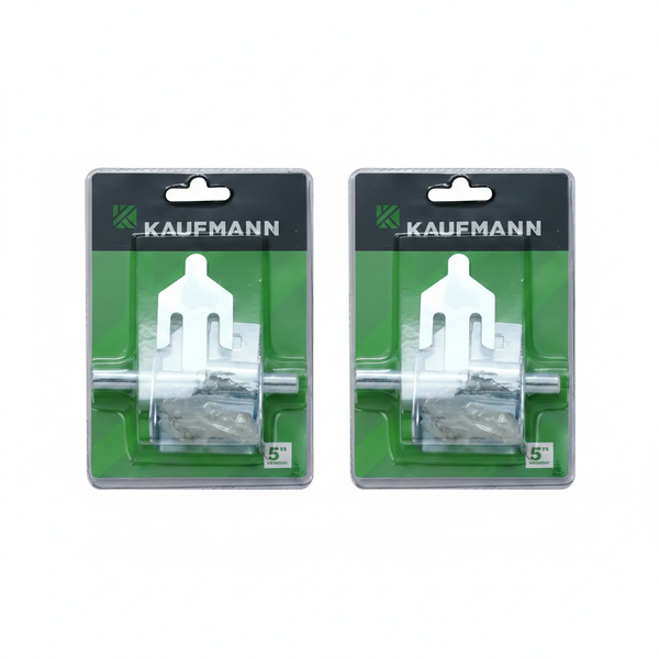 Kaufmann 102mm Galvanized Pad Bolt with Screws - 2 Pack