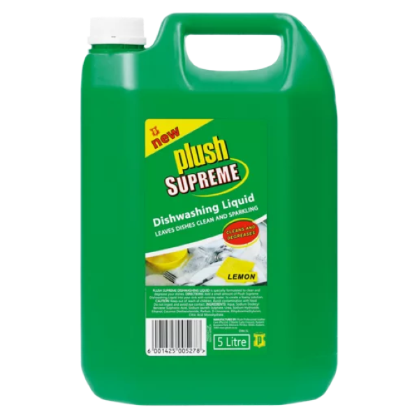 Plush Dishwashing Liquid Lemon 5lt