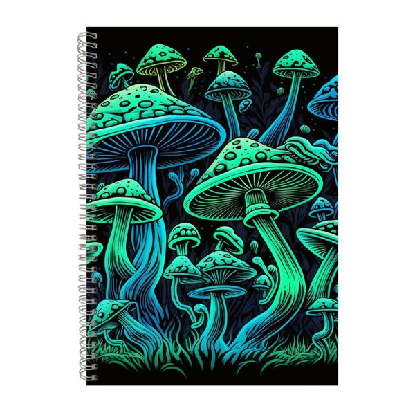 Neon and Trippy Green And Blue Gift Idea A4 Notepad 211