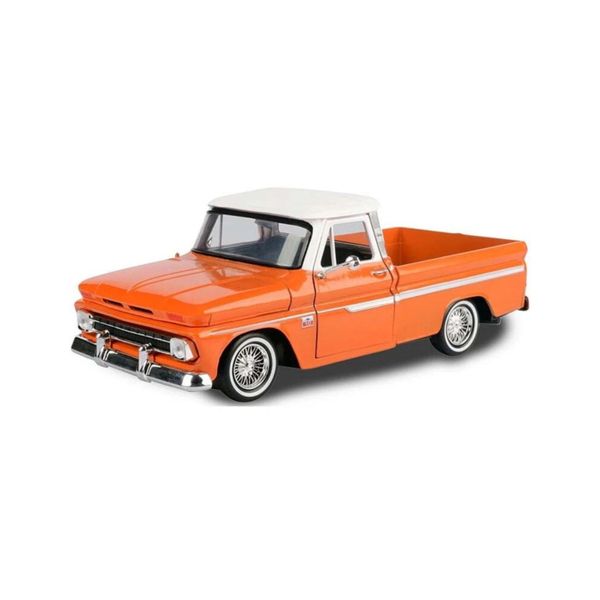 Motormax Get Low Series 1966 Chevy C10 Fleetside Pickup Orange Scale 1:24