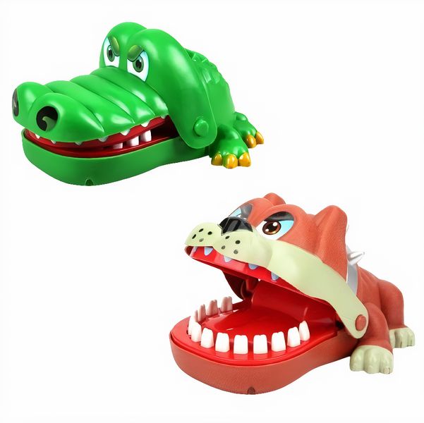 Crocodile &amp; Bulldog Biting Dentist Finger Game for Kids - 2 Piece