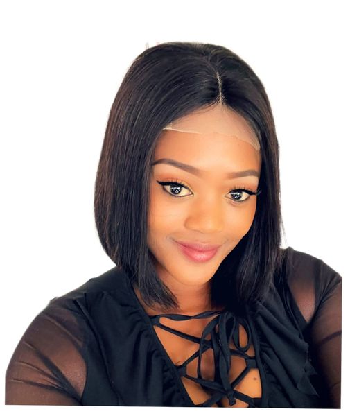 Brazilian 10inch Middle Part Straight Wig