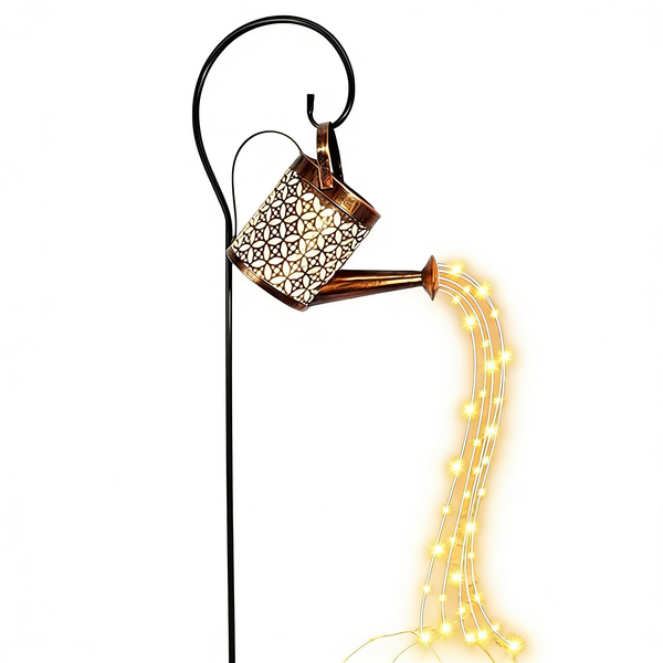 Solar Watering Can with Lights - Waterproof Outdoor Garden Decor