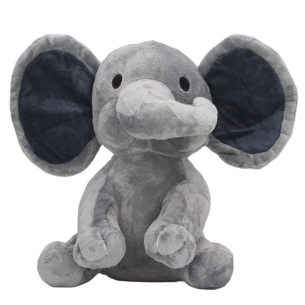 Elephant Plush Toy Cute Safe Comfortable Soft Fluffy Stuffed Animal ToyGrey