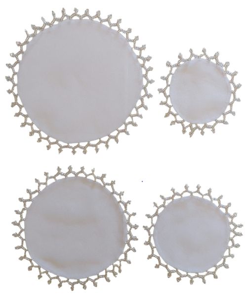 Food Net / Bowl Cover Set - 4 Different Sizes - Finished with Glass Beads