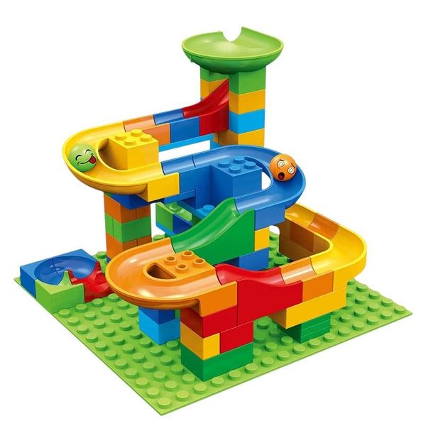Kids-Up 88 Pieces STEM ABS Plastic Marble Run Creative Track Maze Slideway