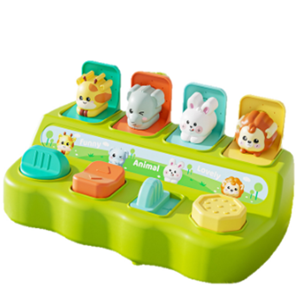 Kids Educational Puzzle Toy-Interactive Pop-Up Button Stress Relief Box