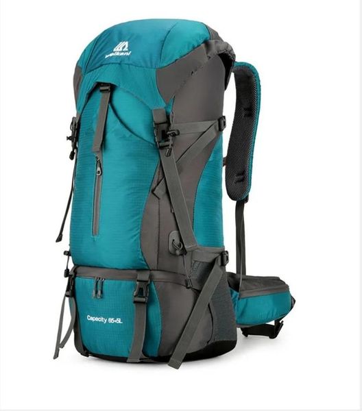 70L Nylon Camping Backpack Travel Bag With Rain Cover Outdoor Hiking