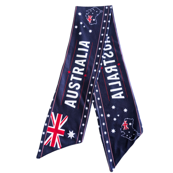 Proudly Australian Aussie Love Double-Sided Fleece Scarf for supporters