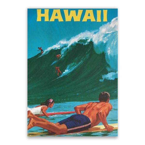 Hawaii Surfers Poster - A1