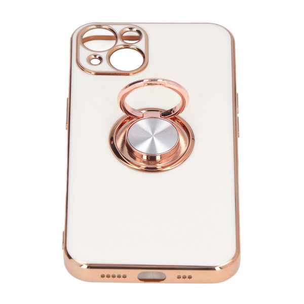 Phone Case Compatible with Phone 13 with Rose Gold Glitter Ring Stand
