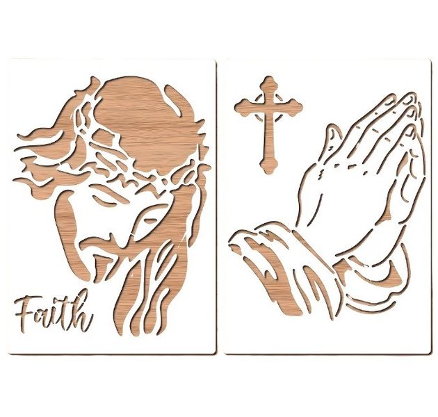 A4 Christian Stencils set