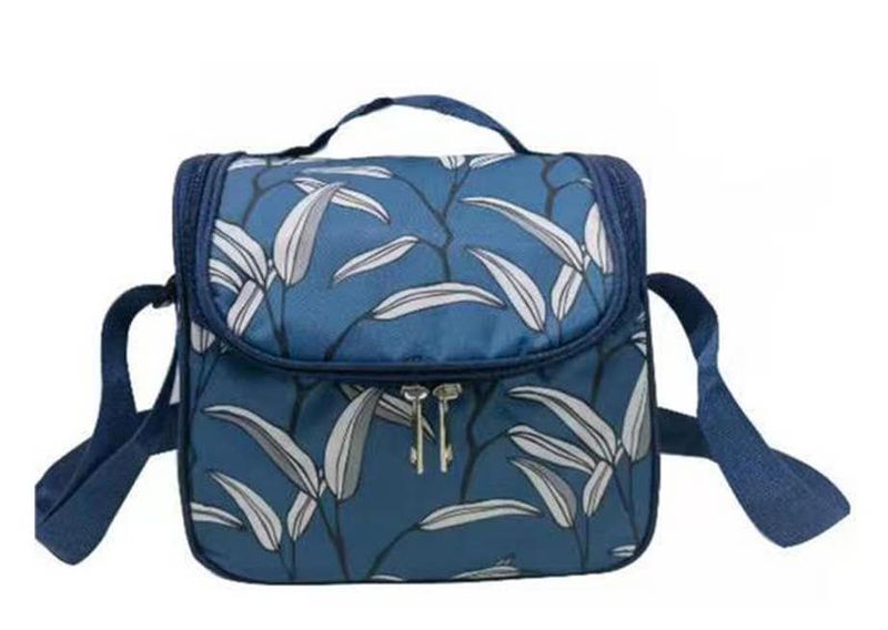 Lunch Bag Portable Foil Cooler 735-White Leaves 6L